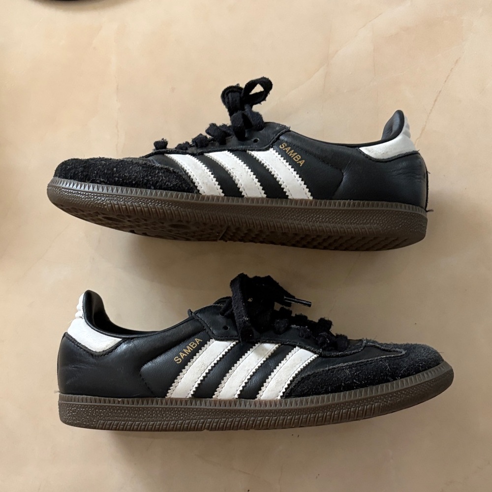 Adidas Samba Black Leather Sneakers